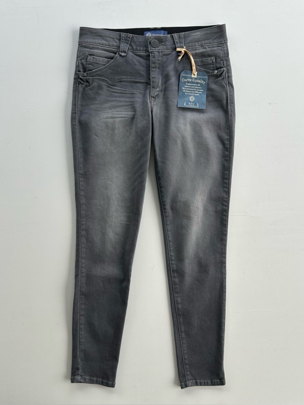 Democracy Jeans Gray Ab Solution Booty Lift Jegging Stretch Women’s Size 8 NWT